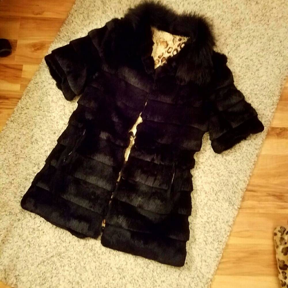 🔖🔖NATURAL Rabbit FUR Coat